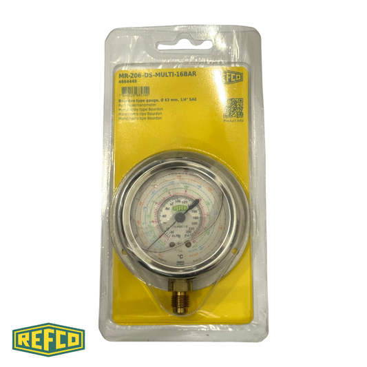 Pressure Gauge - Refco MR-206-DS-Multi-16Bar